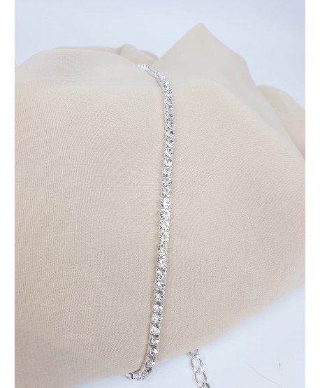 Pasek ozdobny z dżetami złoty srebrny 1-rzędowy