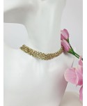 Choker ze złotych koralików Choker ze złotych koralików