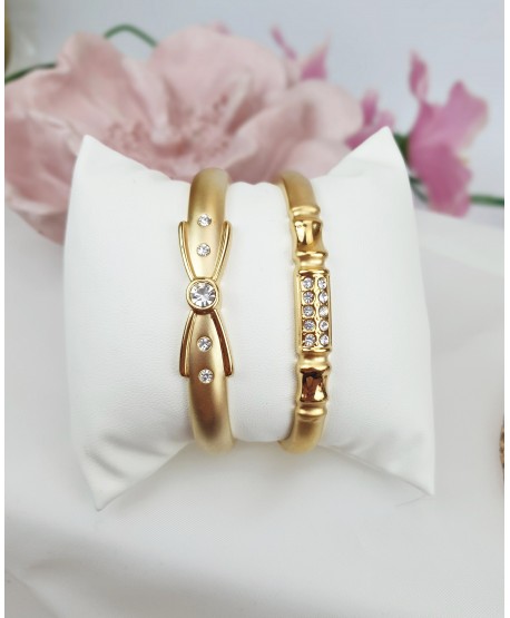 Bransoletki satynowe złote