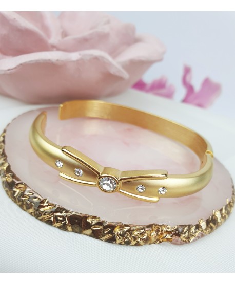 Bransoletki satynowe złote