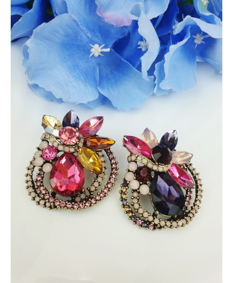 Broszki kolorowe z łezką