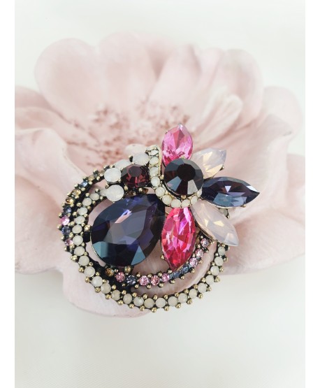 Broszki kolorowe z łezką