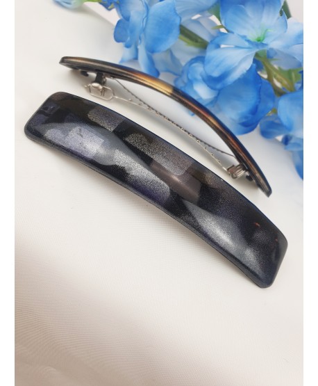 Spinki automatyczne ciemne prostokątne