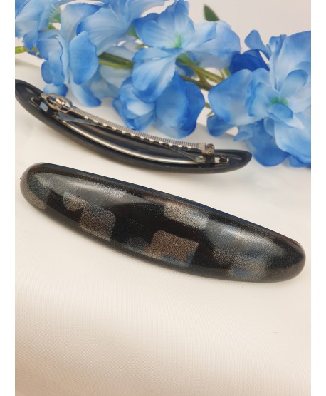 Spinki automatyczne ciemne owalne