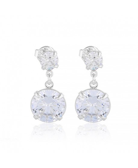 Kolczyki kryształki w srebrze