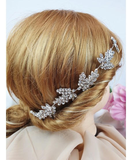 Ozdoba do włosów srebrne gałązki