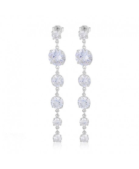 Kolczyki cyrkonie stopniowane