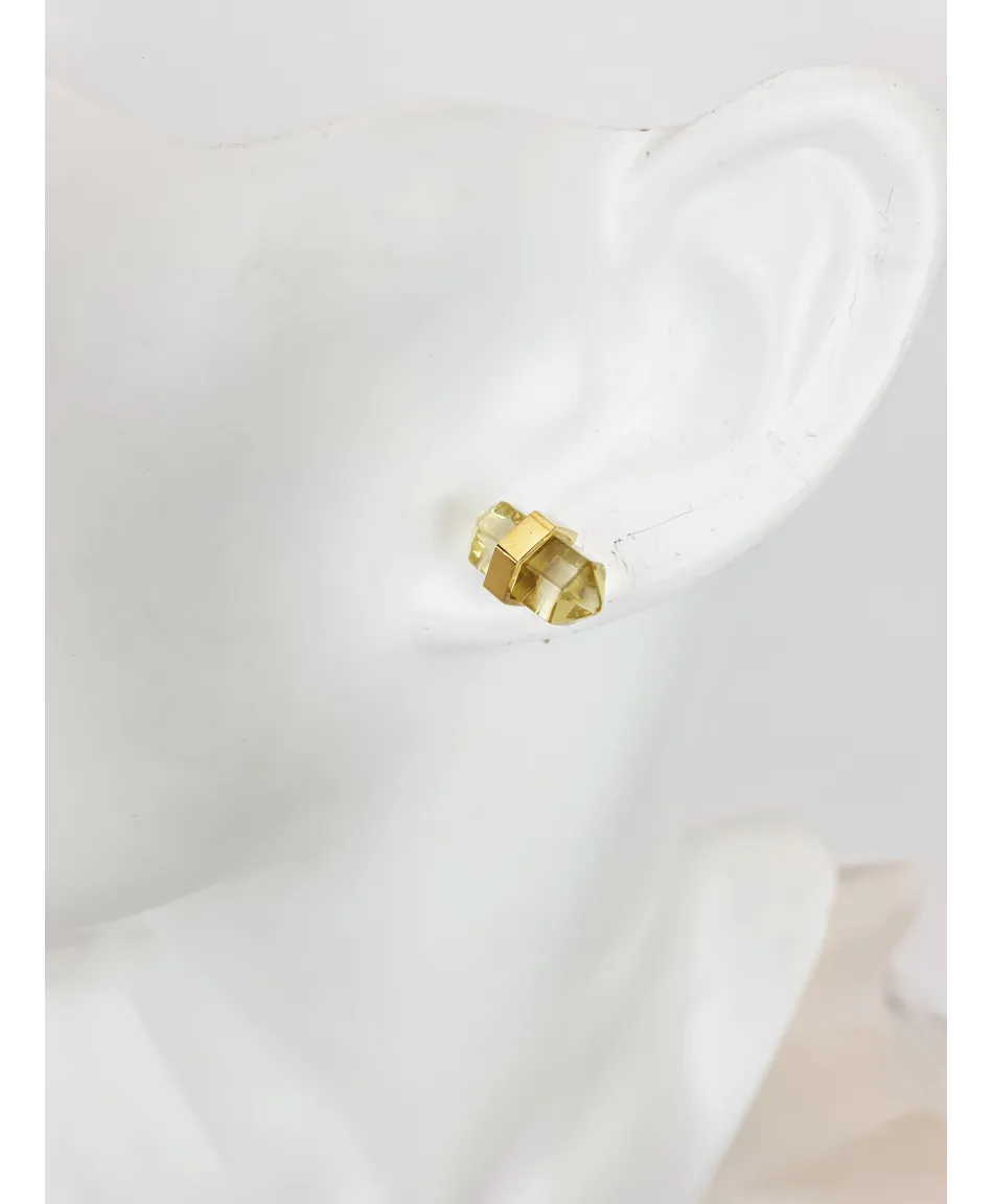 Kolczyki stal z minerałami