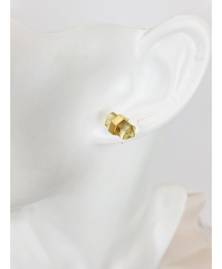 Kolczyki stal z minerałami