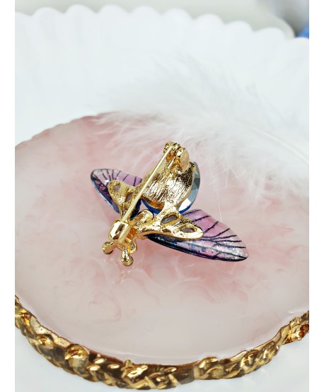 Broszka kolorowa ważka