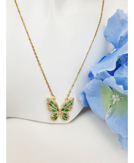 Naszyjniki stal piękne motyle