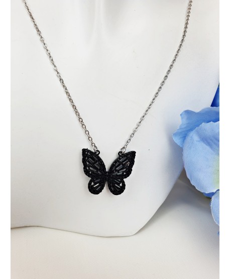 Naszyjniki stal motyle
