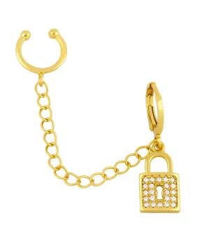 Kolczyki z nausznicą ze stali