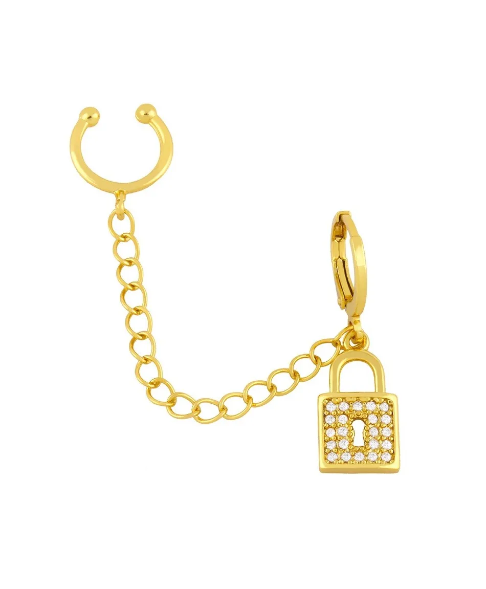 Kolczyki z nausznicą ze stali