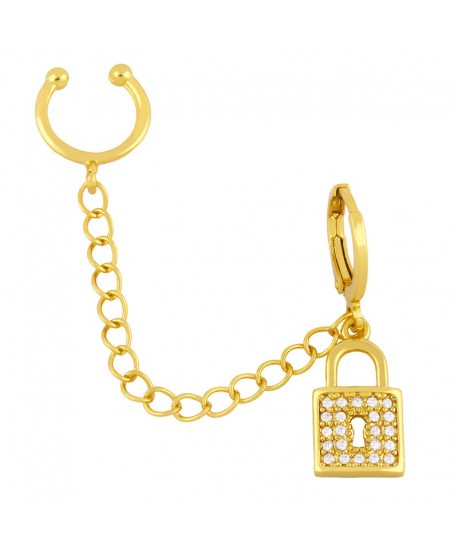 Kolczyki z nausznicą ze stali