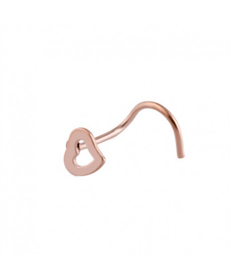 Kolczyki serduszka z haczykiem do nosa