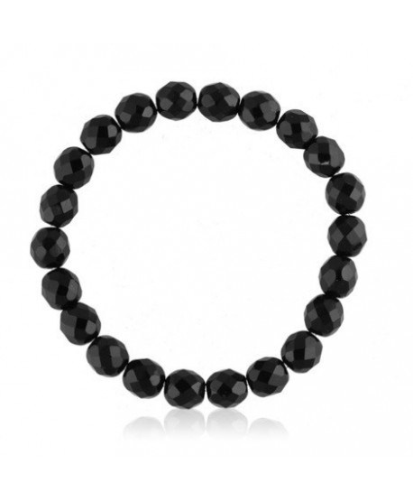 Bransoletka z czarnej szlifowanej perły