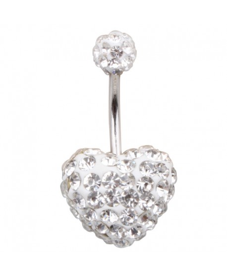 Kolczyki do pępka cyrkoniowe serca