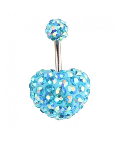 Kolczyki do pępka cyrkoniowe serca