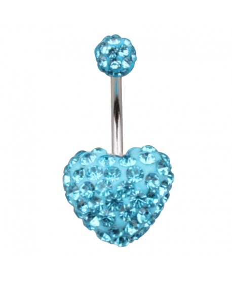 Kolczyki do pępka cyrkoniowe serca
