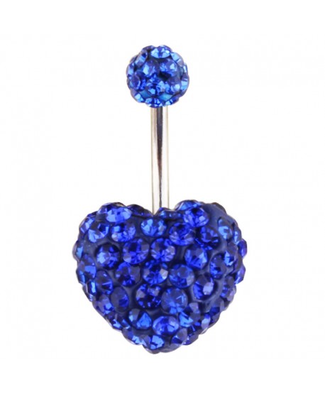 Kolczyki do pępka cyrkoniowe serca