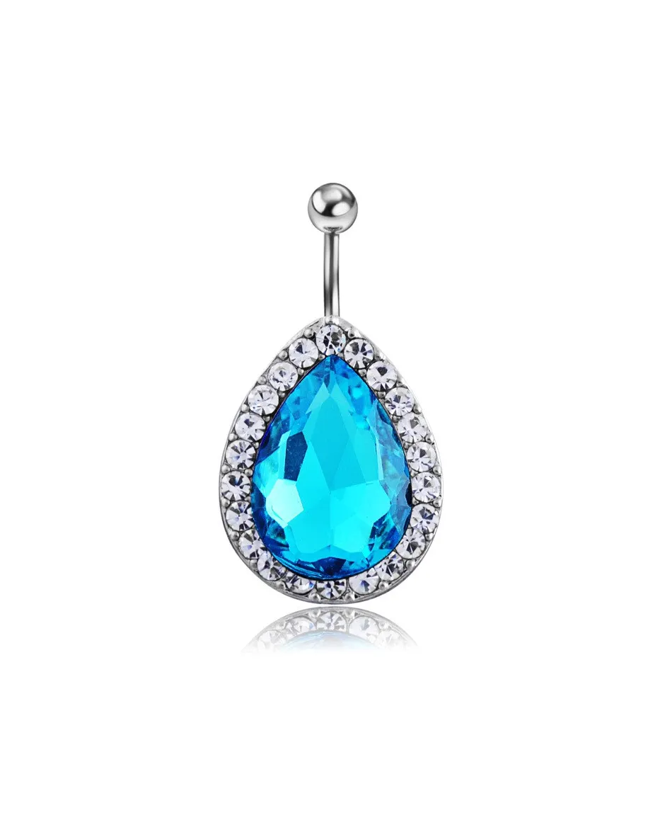 Kolczyki do pępka błyszczące łezki