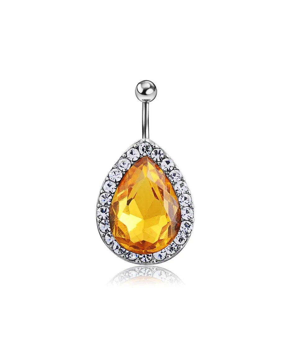 Kolczyki do pępka błyszczące łezki