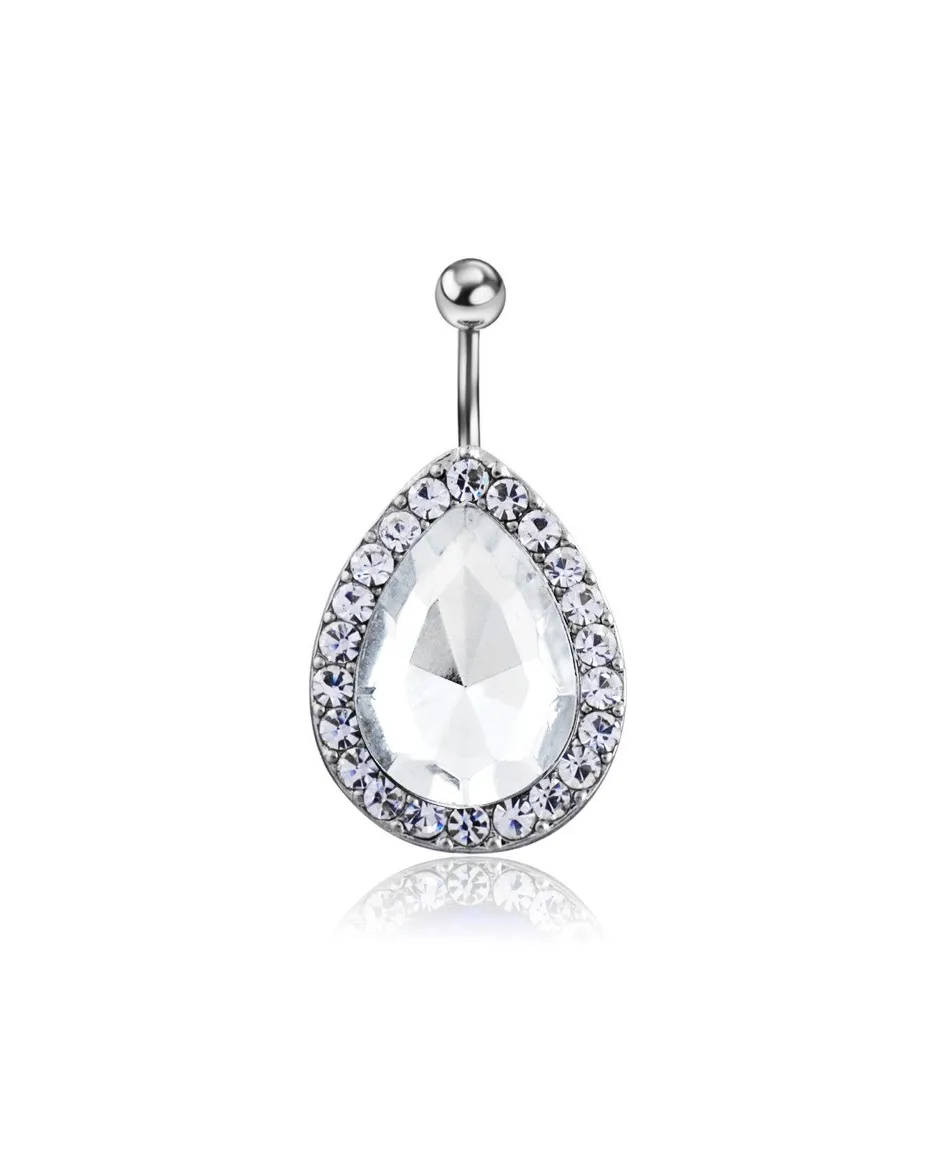 Kolczyki do pępka błyszczące łezki