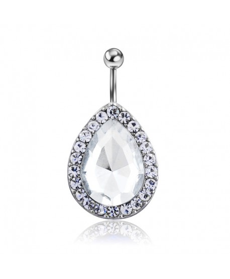 Kolczyki do pępka błyszczące łezki