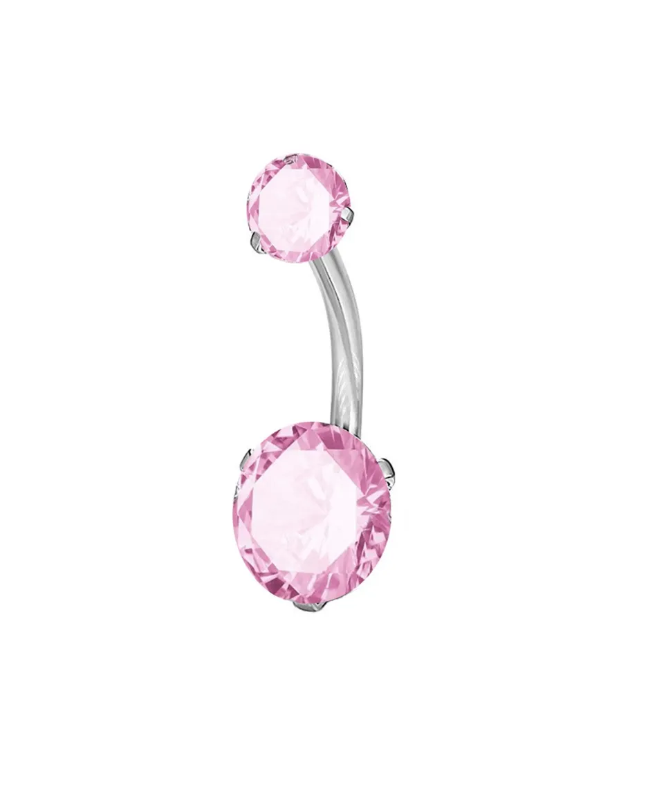 Kolczyki do pępka z cyrkonią