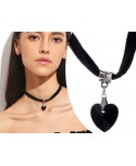 Choker czarny na tasiemce z sercem Choker czarny na tasiemce z sercem