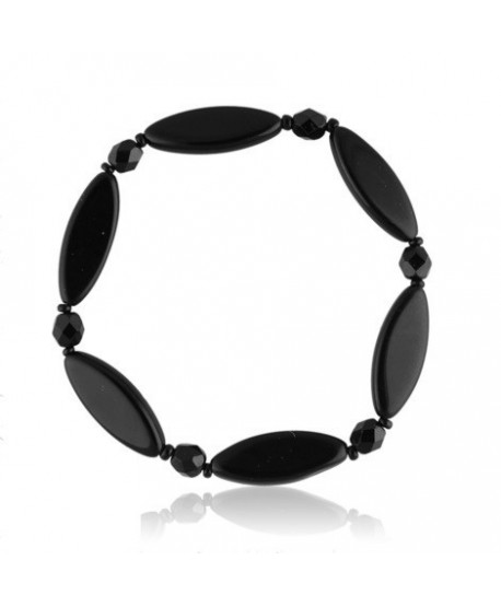 Bransoletka z czarnej szlifowanej perły