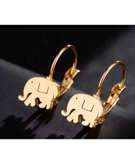 Kolczyki stal słoniki na biglu