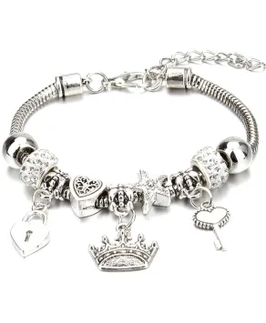 Bransoletka srebrna modułowa różne wzory