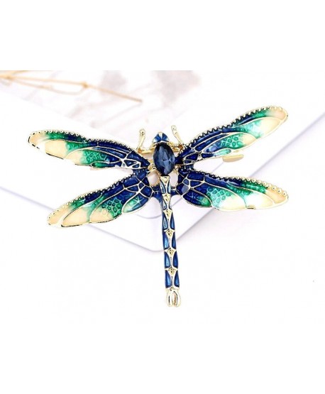 Broszka ważka drobna niebieska