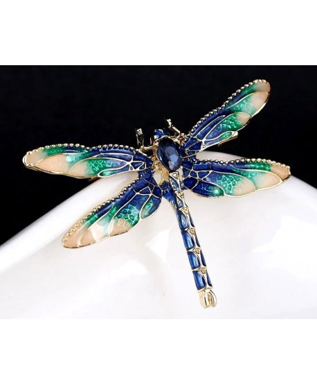 Broszka ważka drobna niebieska