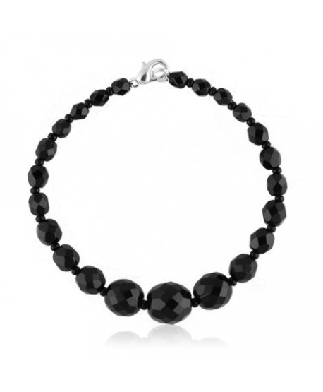 Bransoletka z czarnej szlifowanej perły