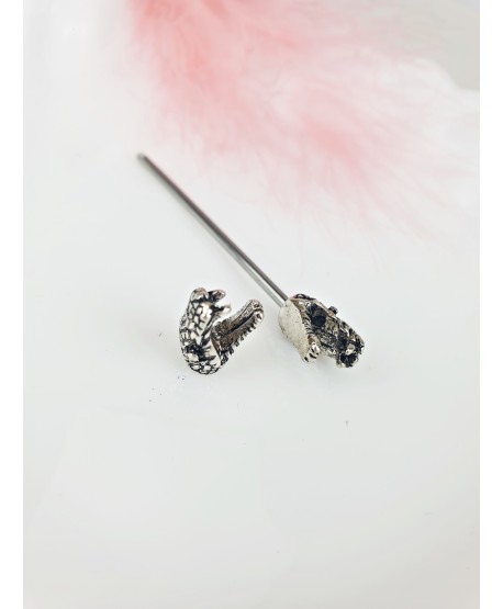 Kolczyki industrial do ucha z wężem