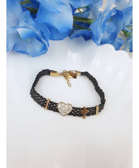 Bransoletki stal na siateczkowej bransoletce