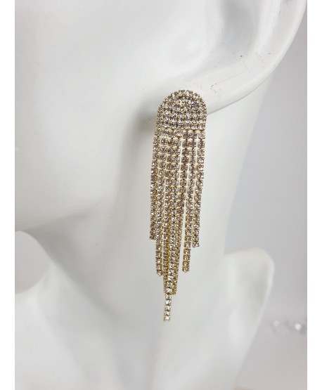 Kolczyki złote dżetowe