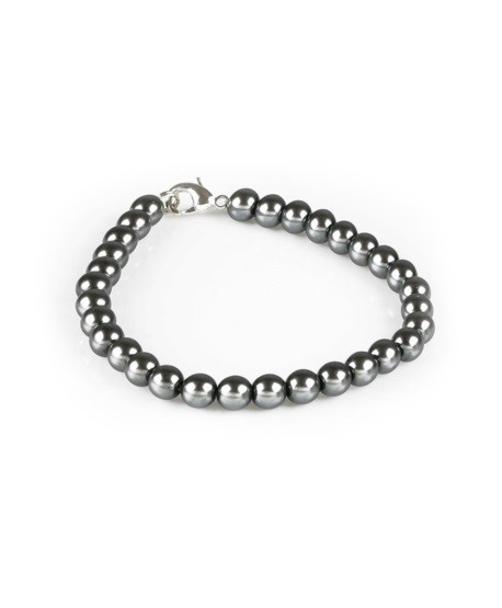 Bransoletka z czarnej szlifowanej perły