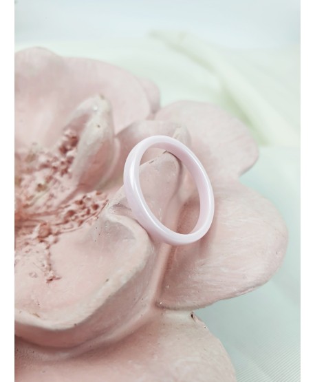 Pierścionek ceramiczny różowy