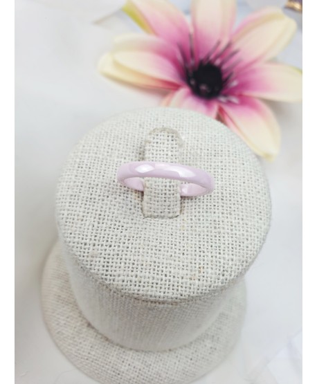 Pierścionek ceramiczny różowy