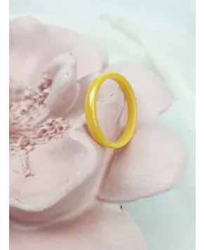 Pierścionek ceramiczny żółty