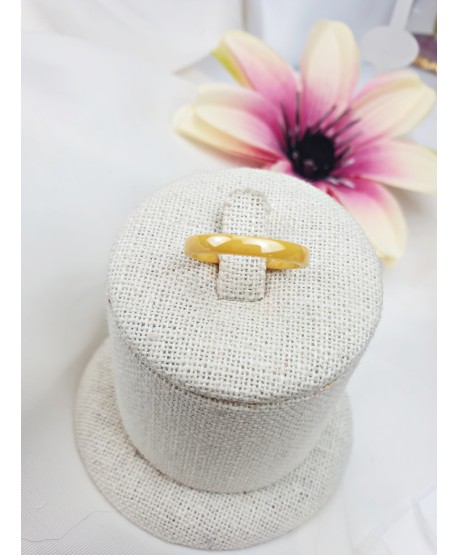 Pierścionek ceramiczny żółty