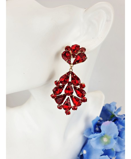 Kolczyki ozdobne czerwone