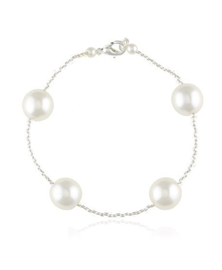 Bransoletka z czarnej szlifowanej perły