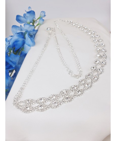 Biżuteryjny pasek błyszczący do sukienki