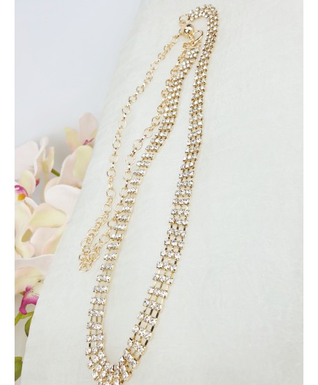 Biżuteryjny pasek błyszczący do sukienki