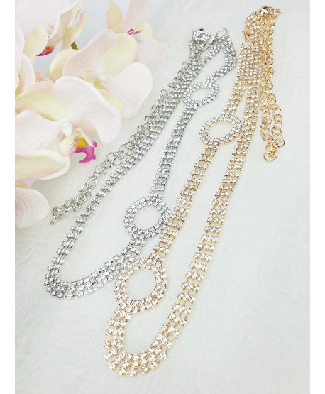 Biżuteryjny pasek błyszczący do sukienki